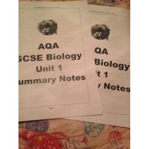 GCSE revision Biology unit 1