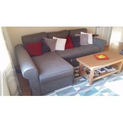 Sofa bed with chaise lounge (IKEA - Backabro)