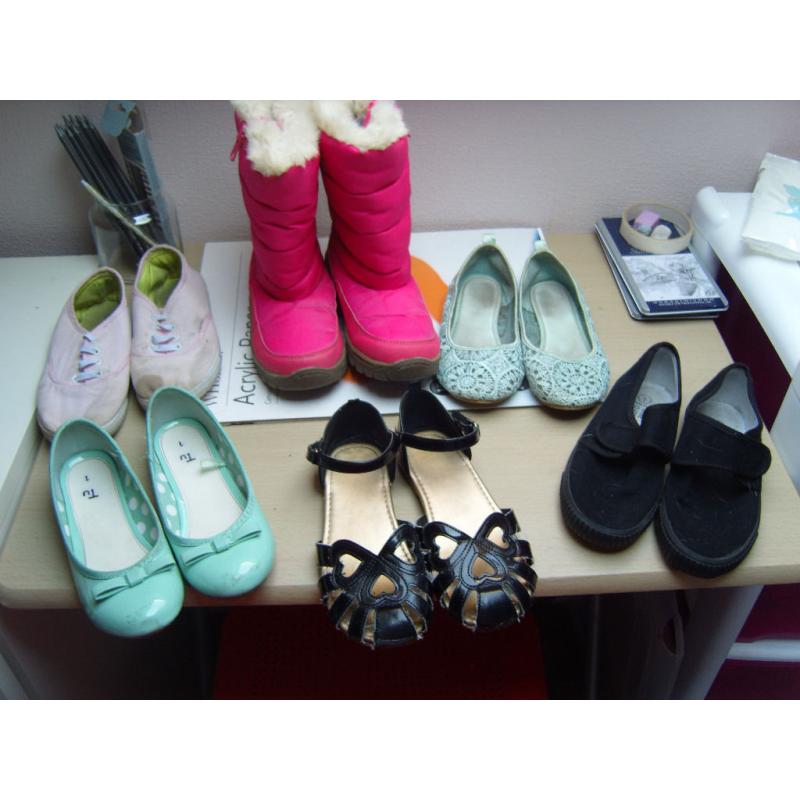 **SIZE 1 SHOE BUNDLE** 6 pairs of girls shoes in a size 1 - outgrown not worn out