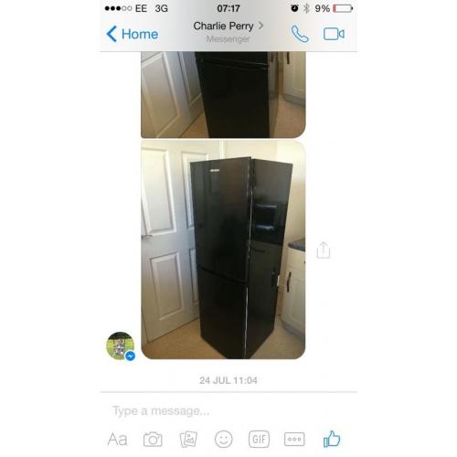 Black bush fridge freezer