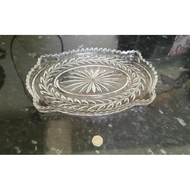 Glass dressing table dish