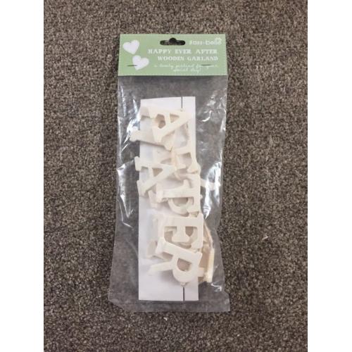 Happy Ever After Wooden Garland