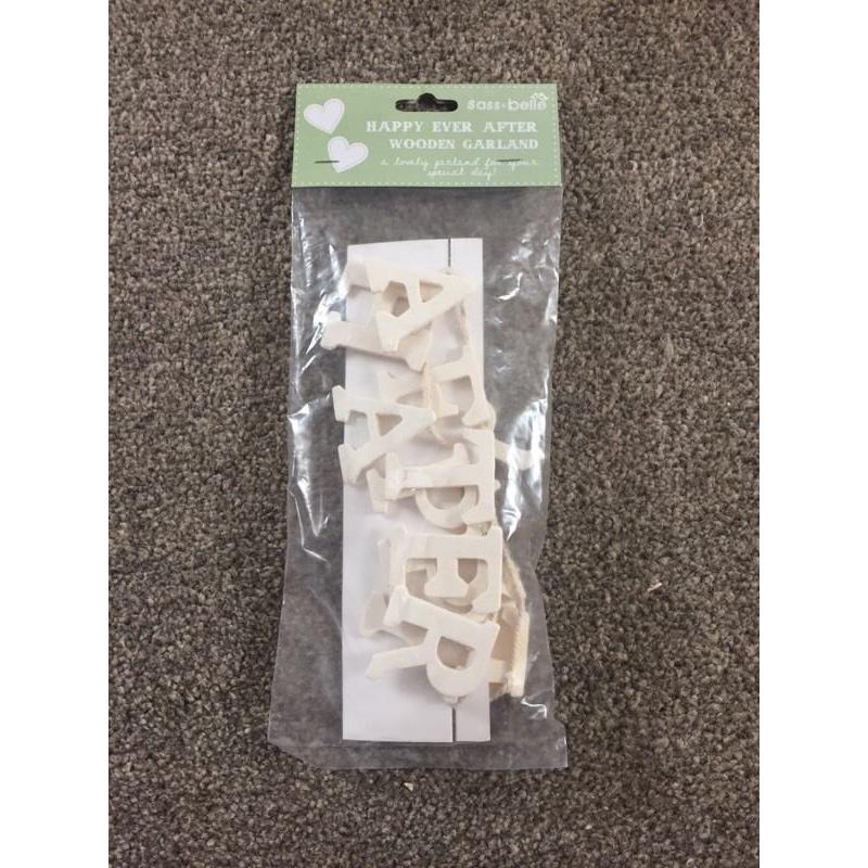 Happy Ever After Wooden Garland