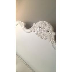 White Baroque French Double Bed