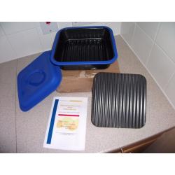 Microwave Grill Pan with Press and a Steamer Lid