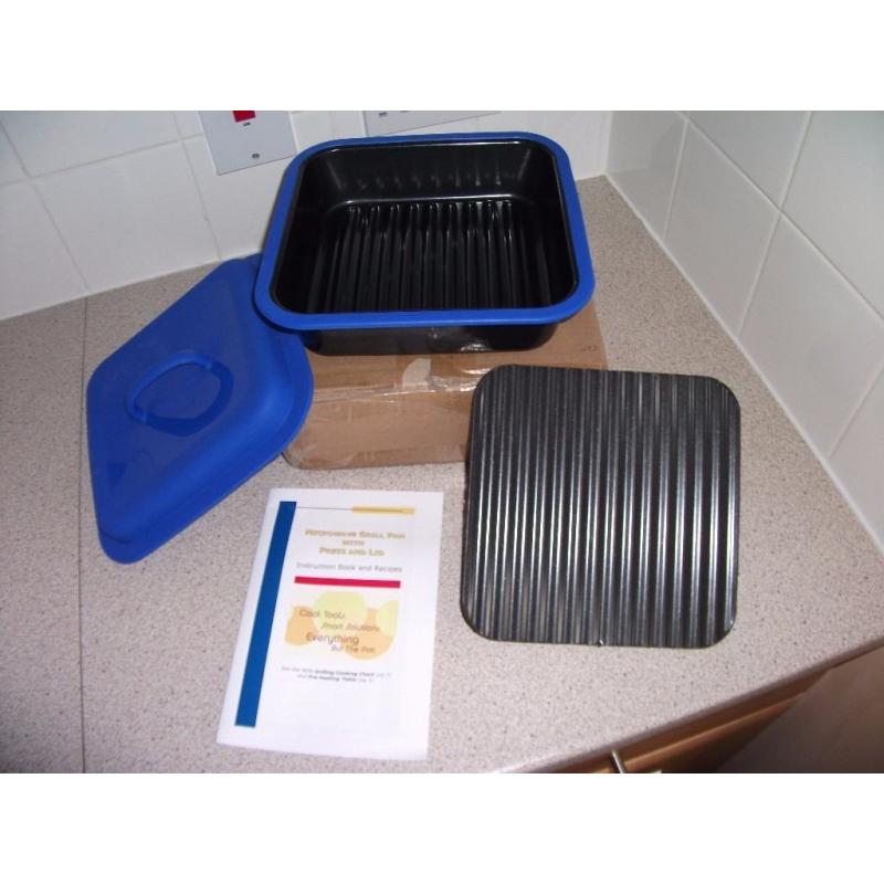Microwave Grill Pan with Press and a Steamer Lid