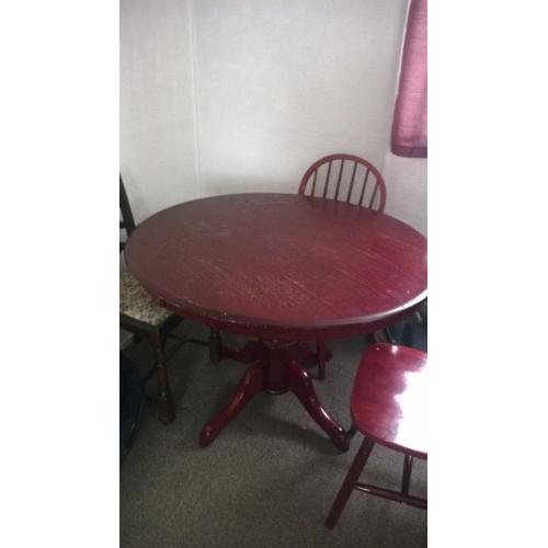 Round Dining table and four chairs