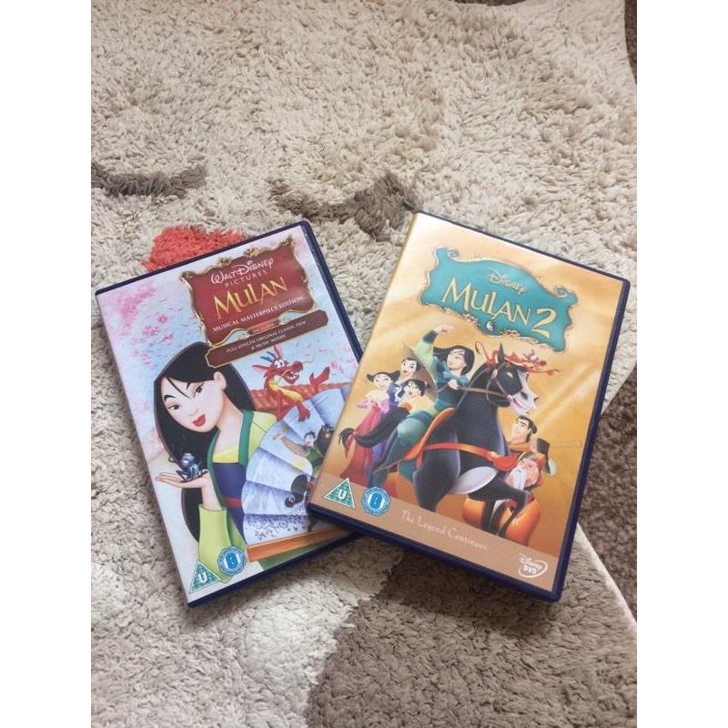 Mulan 1&2 DVDs