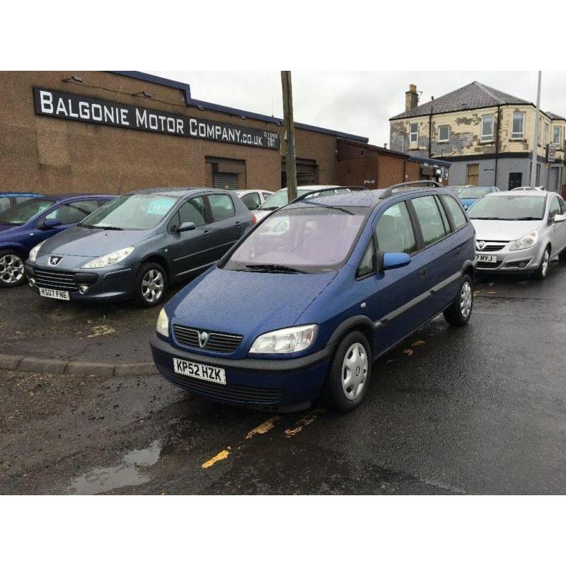 2002 Vauxhall Zafira 1.6 i 16v Comfort 5dr (a/c)