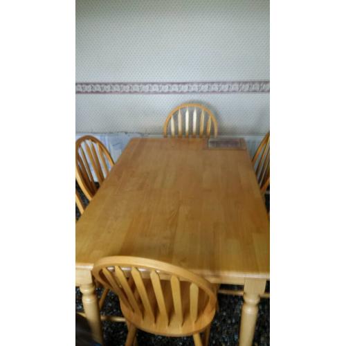 Table and 6 chairs