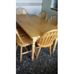 Table and 6 chairs