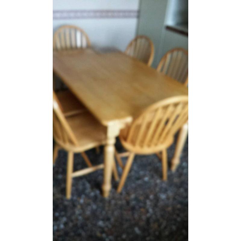 Table and 6 chairs