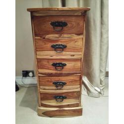Bali Seesham Solid Wood 5 drawer Chest