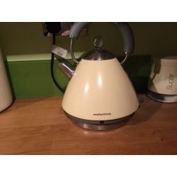 Microwave, kettle and toaster.
