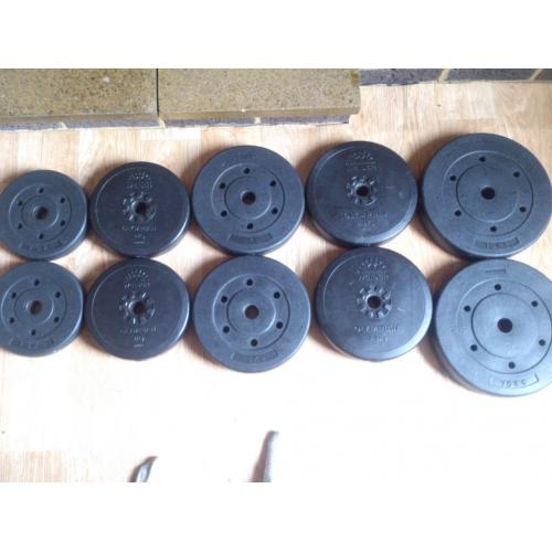 Vinyl weight plates set