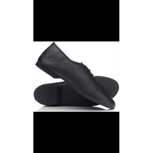 Black leather jazz shoes size 3.5