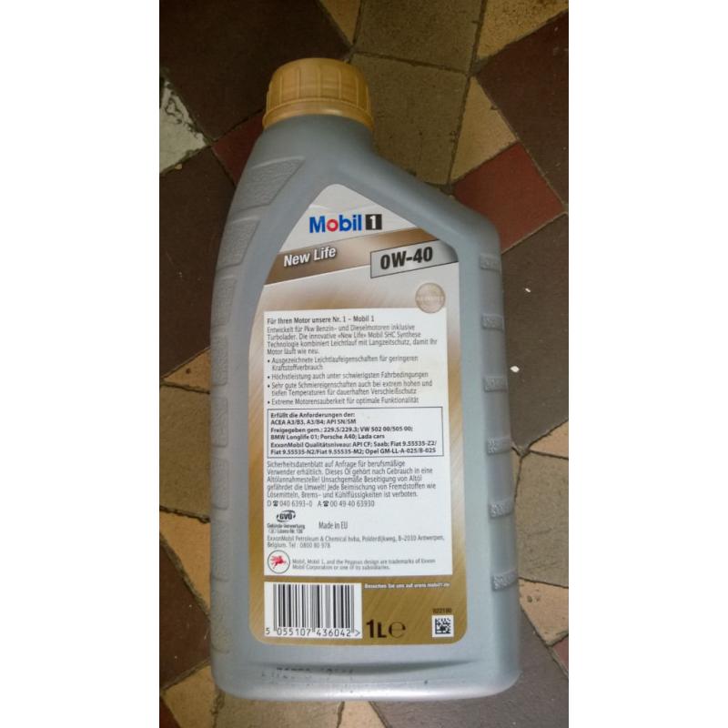 Mobil1 0W40 New Life 1L - BRAND NEW