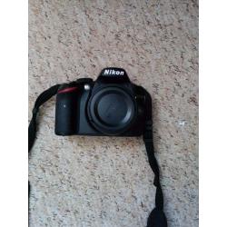 Nikon DSLR (D3200) w/ 2 lenses and spare battery