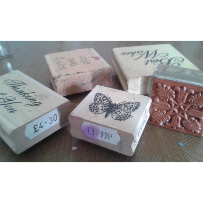 nice collection of wooden stamps