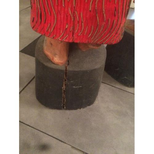 2x Thai soiled wooden status