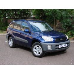 EXCELLENT 4X4!!! 52 REG TOYOTA RAV4 2.0 VVT-i NV 5dr, 1 YEAR MOT, FSH, PARKING SENSORS, WARRANTY