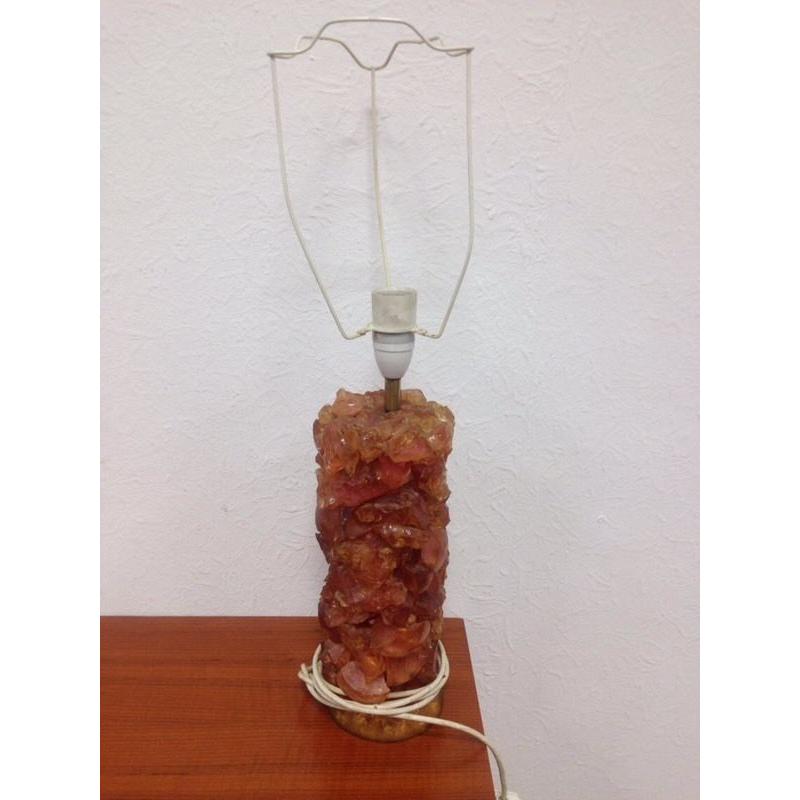 Vintage glass coal lamp