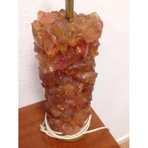 Vintage glass coal lamp