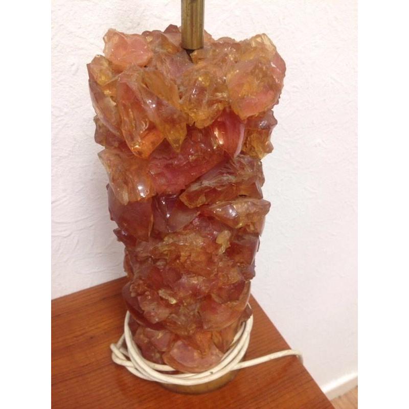 Vintage glass coal lamp
