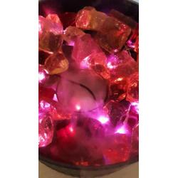 Large witches cauldron halloween with smoke machine, and glass bricks