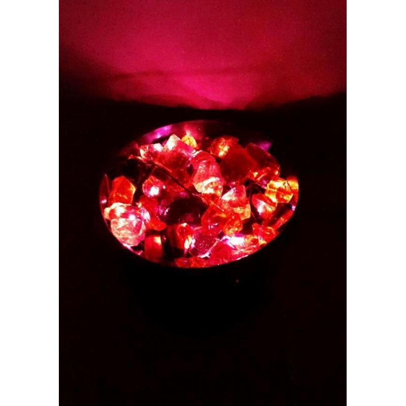 Large witches cauldron halloween with smoke machine, and glass bricks