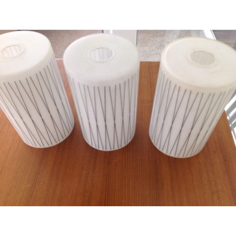 3 X vintage light shades