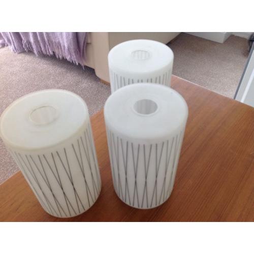 3 X vintage light shades