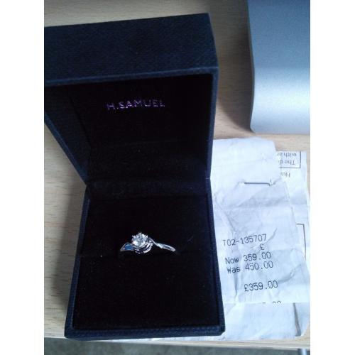 Ladies Diamond Solitaire 9ct white gold
