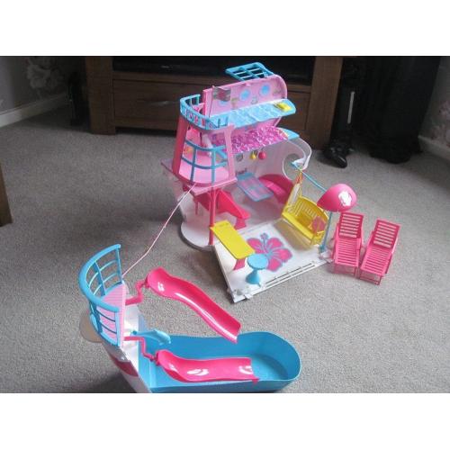Barbie cruise ship, vending machine and wardrobe
