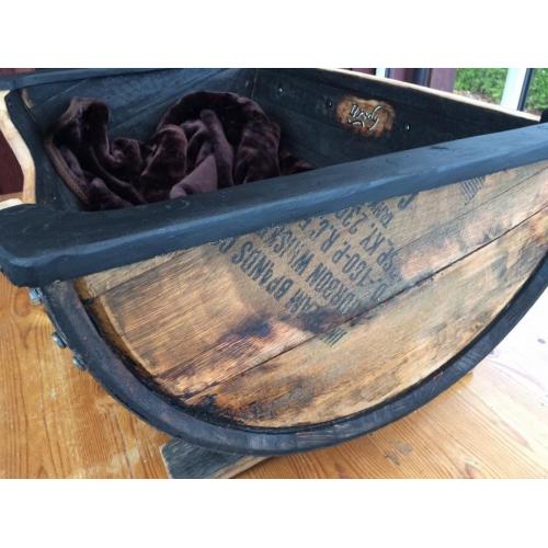 Large Whisky Barrel reclaimed Cask Dog Bed