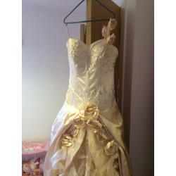 Champagne wedding dress 10-12