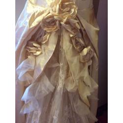 Champagne wedding dress 10-12