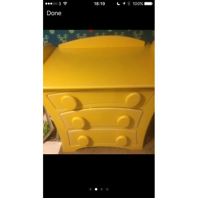 Kids funky furniture , bed , wardrobe , bed side table and drawers