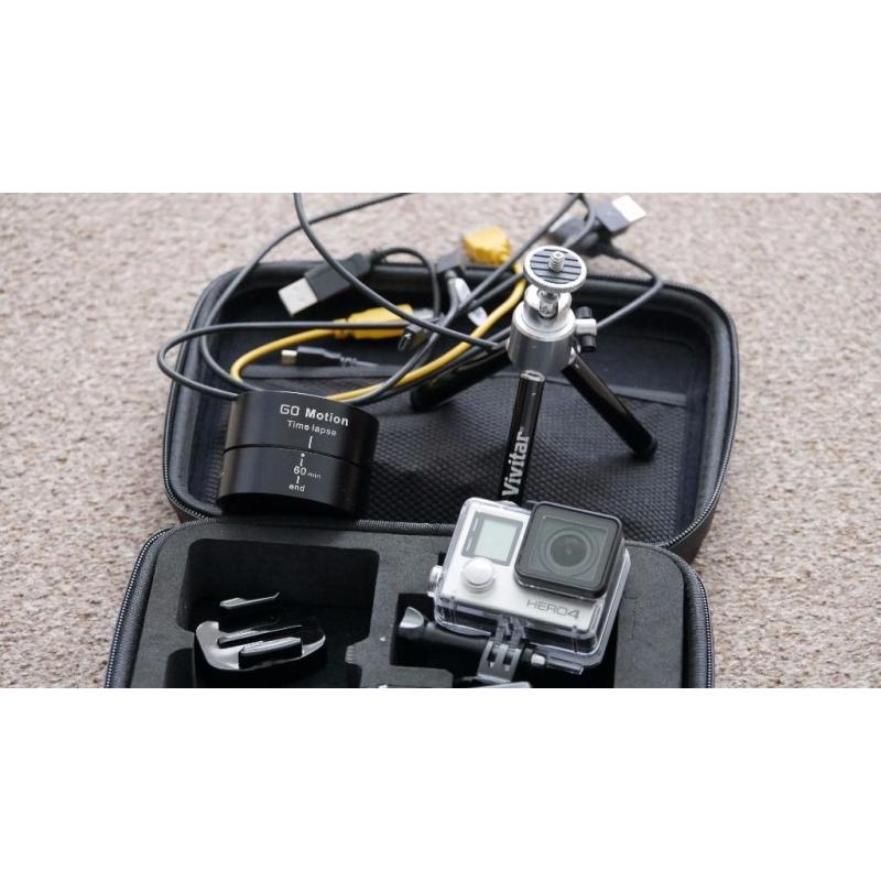 GoPro Hero 4 Black edition + Accessories (Mint Condition)