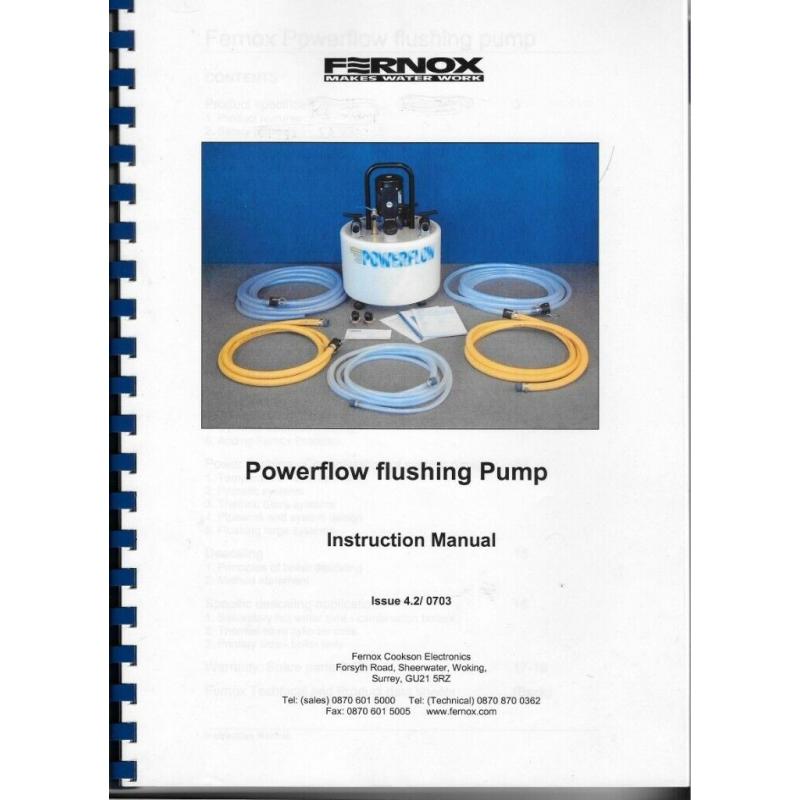 Fernox central heating descaling power flushing unit