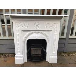 Cast iron bedroom fireplace
