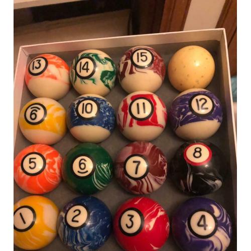 Aramith Pool Balls - unusual marbled effect