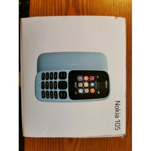 New Nokia 105 Mobile Phone Sim free unlocked Black