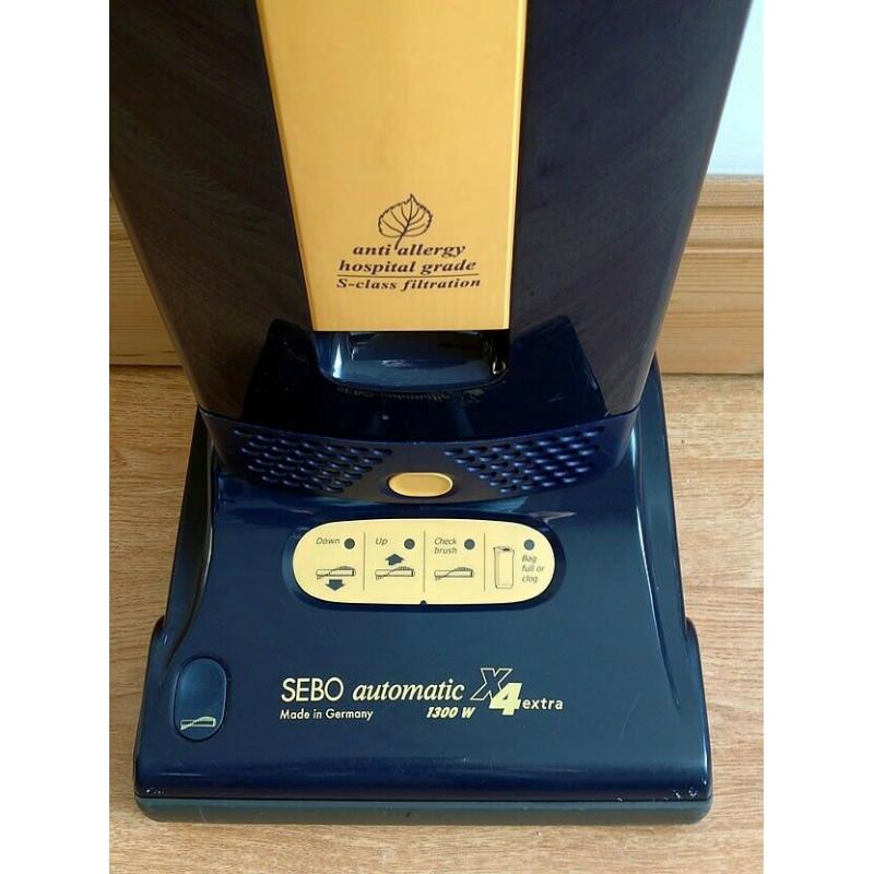 SEBO X4 Extra Automatic Vacuum Cleaner - Hospital Grade Anti Allergy Filtration - Excellent