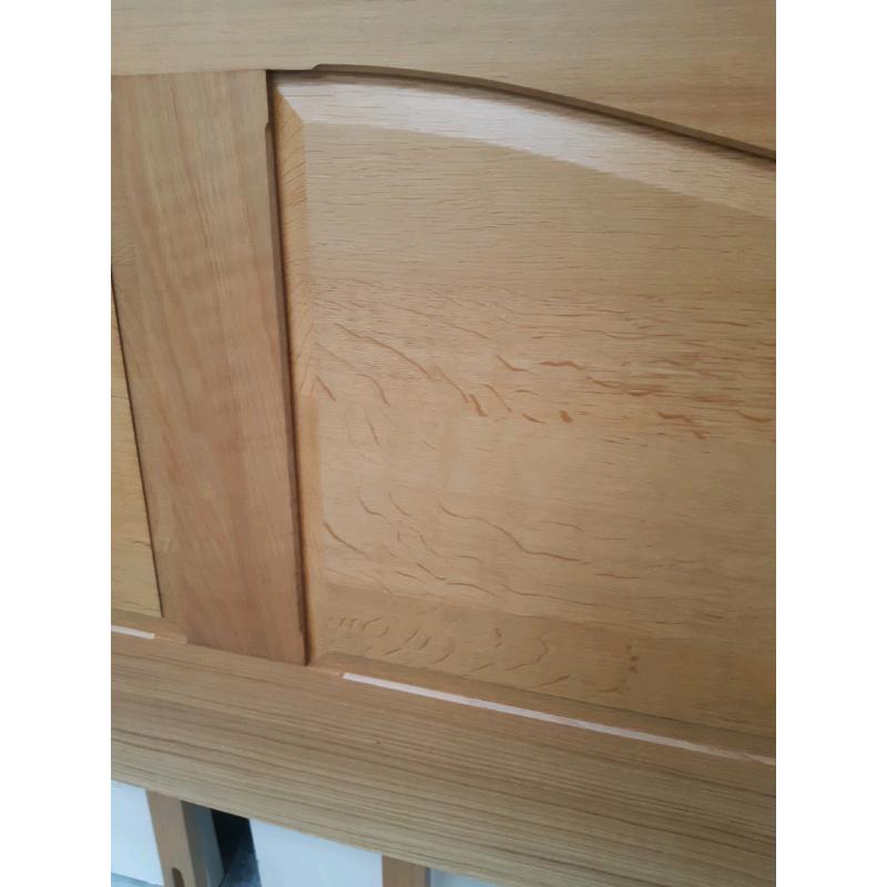 Super king bespoke solid oak headboard
