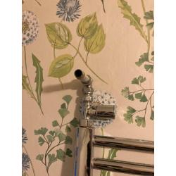 Tall chrome towel radiator