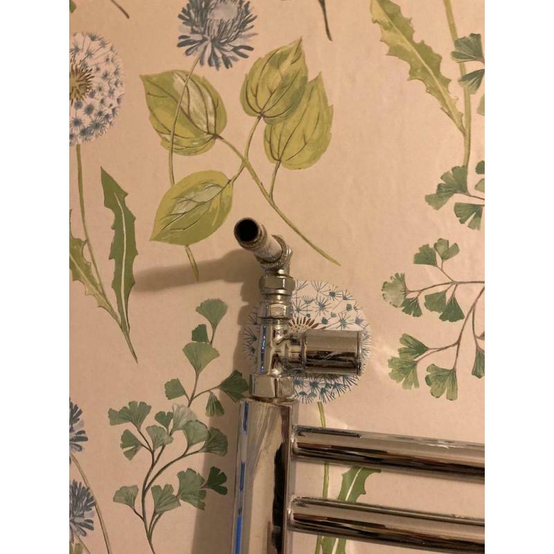 Tall chrome towel radiator