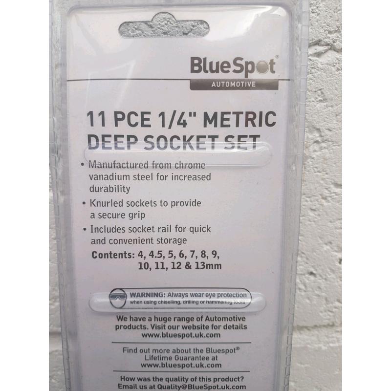 1/4" dr. deep socket set
