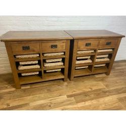 Solid oak storage chests . Free Delivery