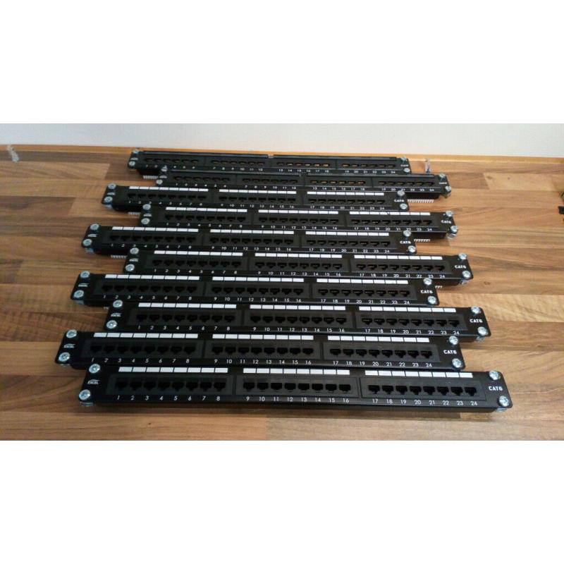 Excel Cat6 and Cat5e patch panel with all bolts for 19inch cabinet